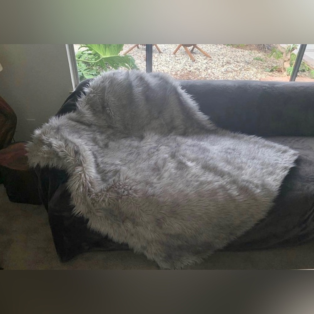 West Elm Faux Fur Throw